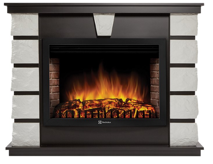 Портал Firelight Excalibur 30 камень белый, шпон венге